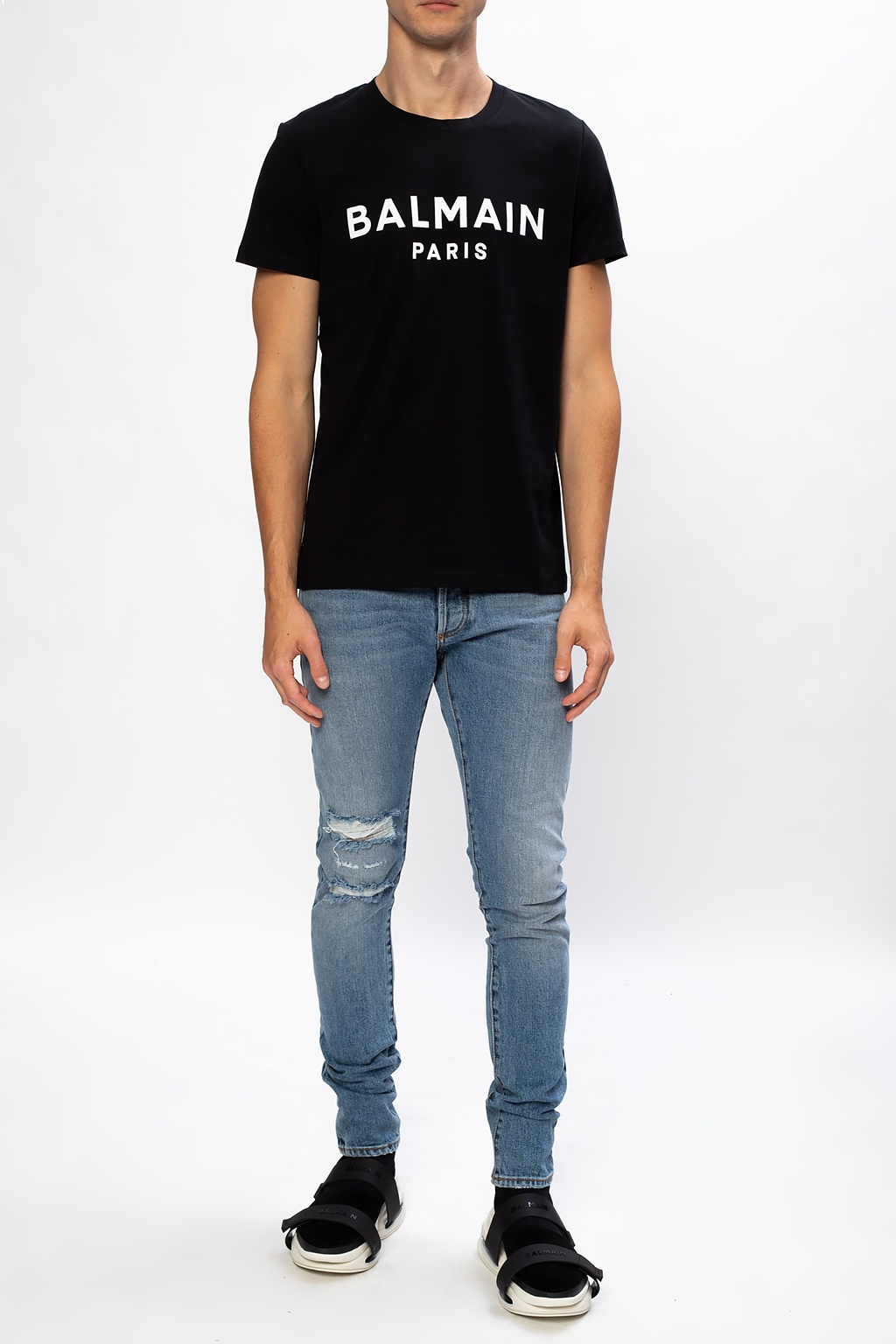 Balmain Logo Tshirt Men's Clothing Vitkac